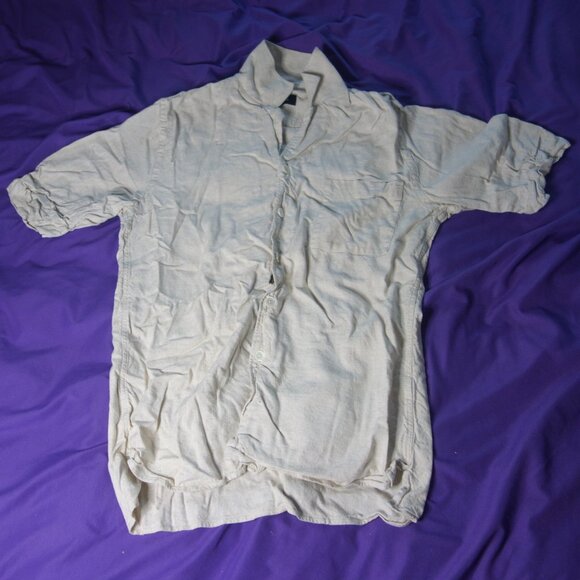 Ecole de Pensee Size 50 Button Down Made in Portugal Short Sleeve Shirt - Picture 1 of 13